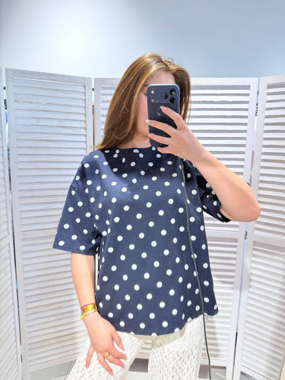 T-Shirt mit Polka-Dots