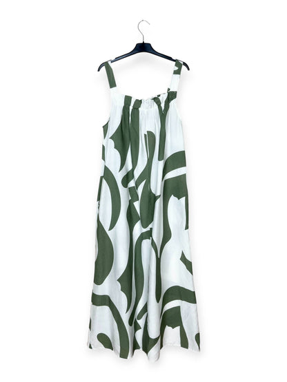 Langes Kleid mit abstrakten Mustern