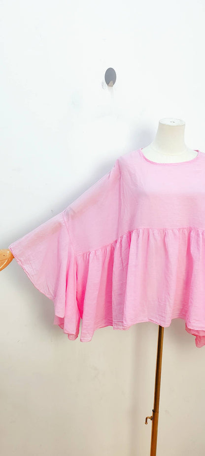 Bluse Oversized Fledermausärmel