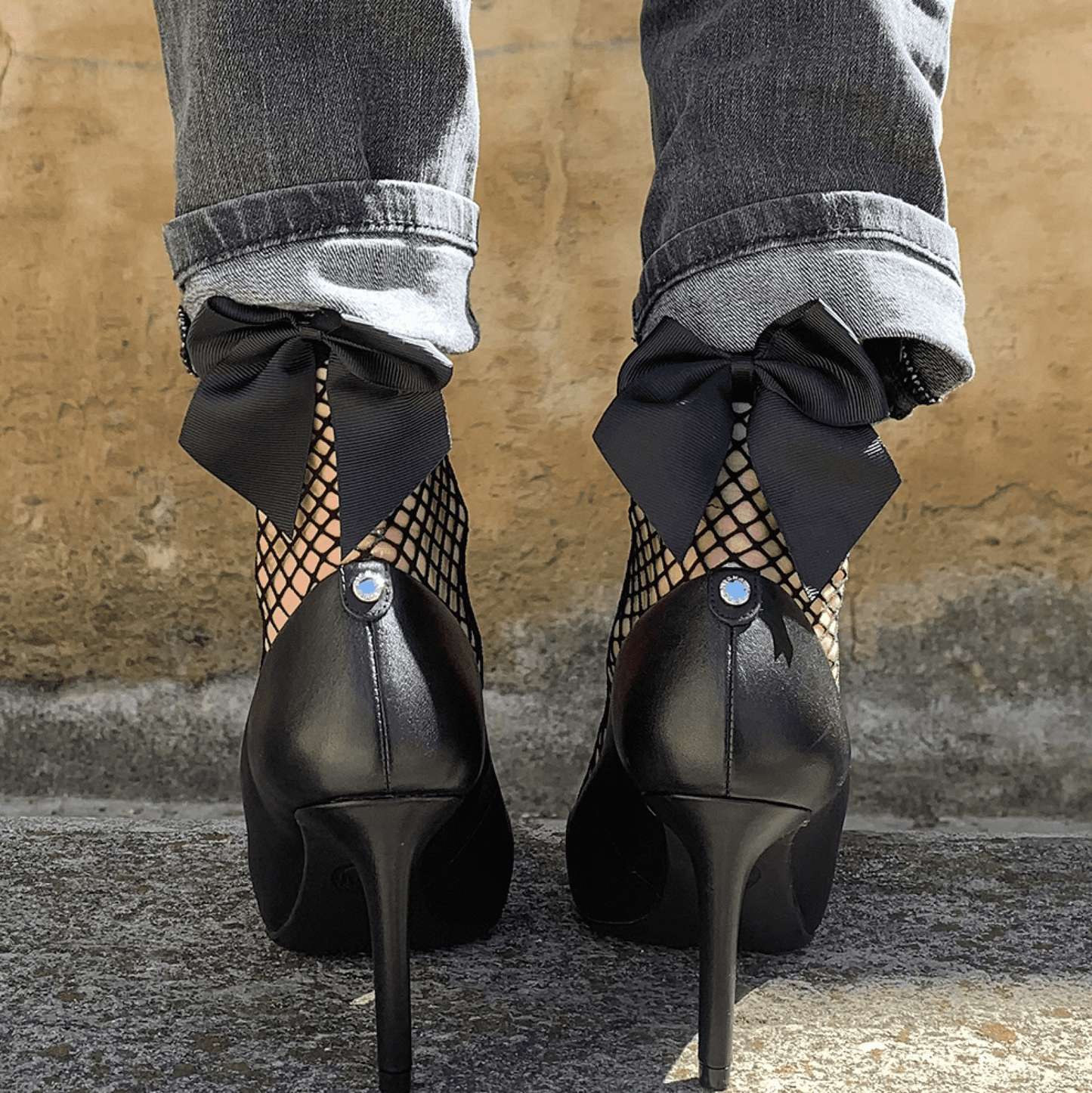 Chloé Netzsocken mit Schleife
