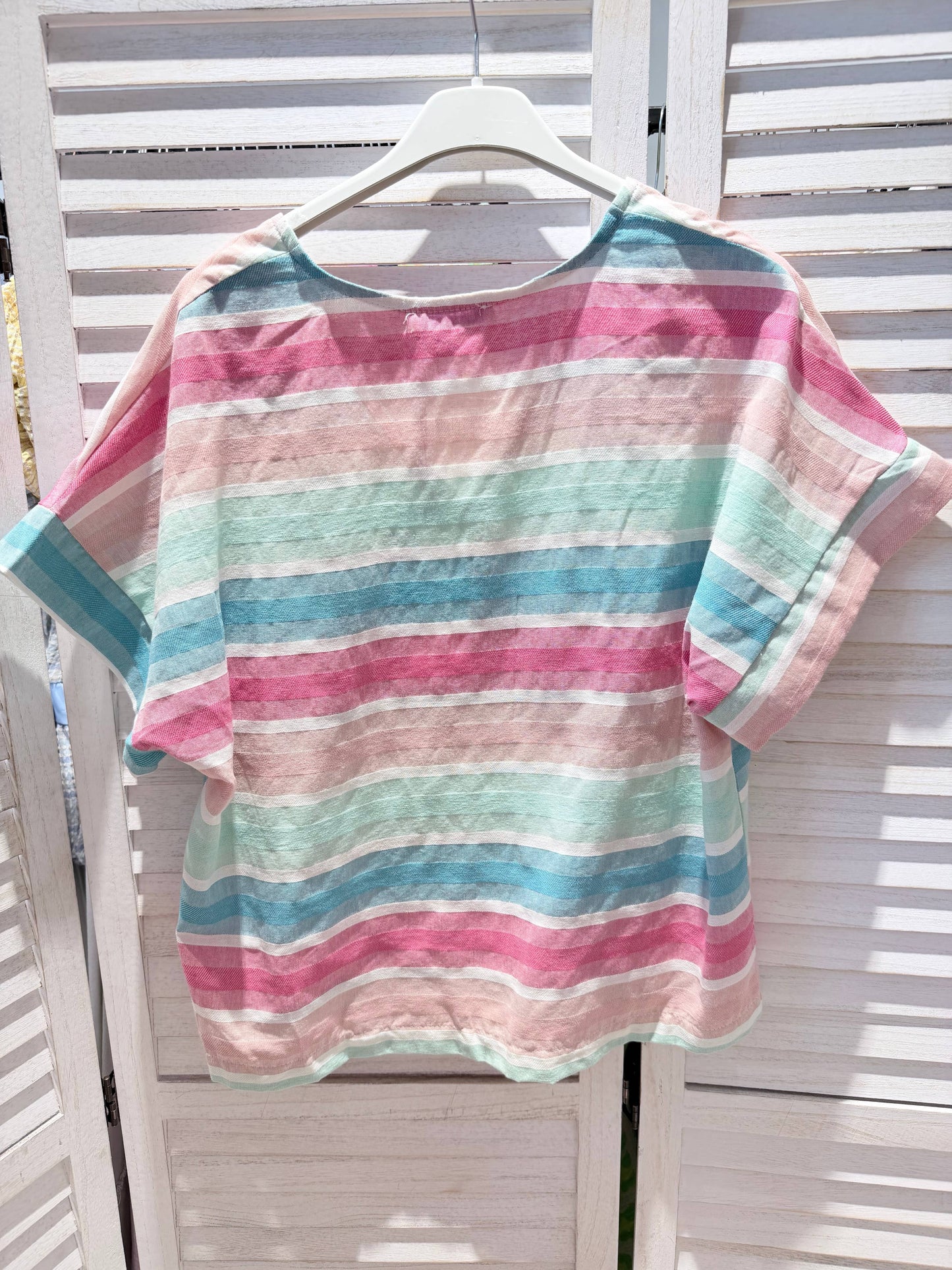 Gestreifte Bluse 100 % Baumwolle
